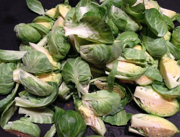 Accidental Locavore Quartered Brussels Sprouts