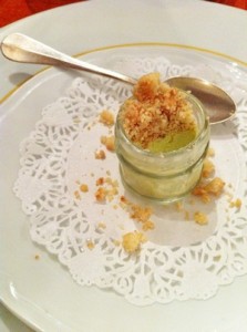 Accidental Locavore Pea Puree Brulee