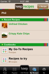 Accidental Locavore Keep Recipes App