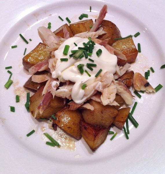 smoked trout salad with potatoes