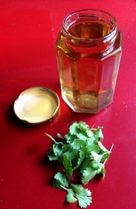 Accidental Locavore Cilantro Vinegar