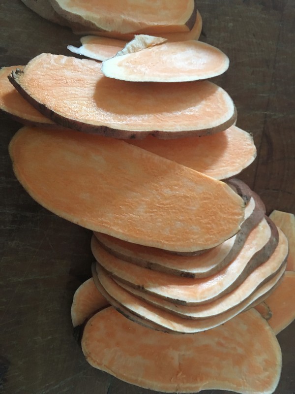 Accidental Locavore Sliced Sweet Potatoes
