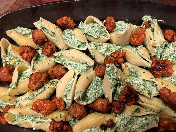 Accidental Locavore Stuffed Shells and Sausage