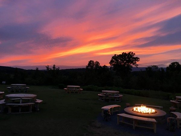 Accidental Locavore Sunset at Angry Orchard Cider