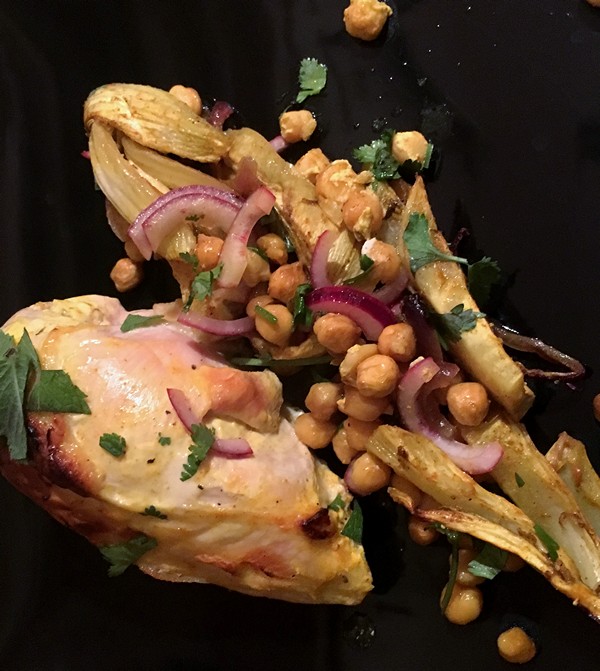 Accidental Locavore Chicken and Chickpeas Plated