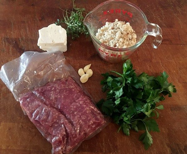 Accidental Locavore Lamb Meatballs Prep