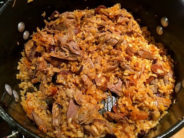 Accidental Locavore Duck Rice Cooking