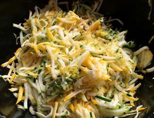 Shredded zucchini